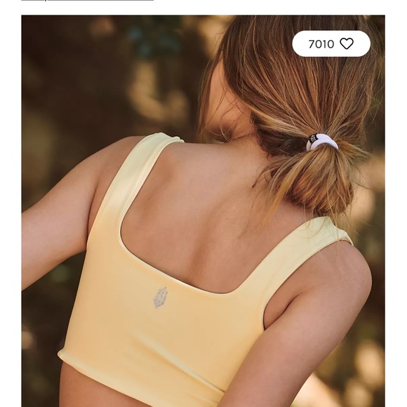 NWOT Free People Don't Be Square Bra in Lemon Cake (light yellow) Size XS/S - Picture 4 of 6